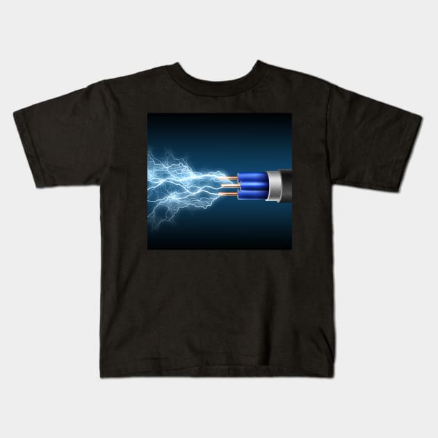 Electric Kids T-Shirt by NOMAD73